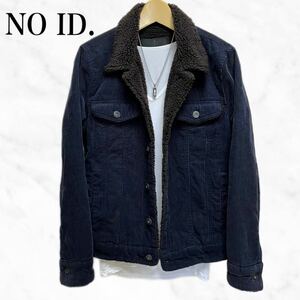 NO ID コーディロイジャケット　裏ボアジャン　裏ボアジャケット　紺色ネイビーランチジャケット JACKET