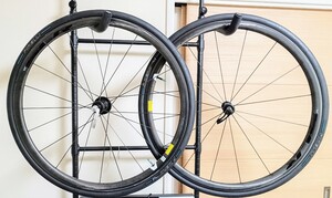 美品☆ GIANT SLR1 カーボンホイール リムブレーキ 30mm PIRELLI 25c タイヤ付き チューブレス クリンチャー 17c ワイドリム 700c