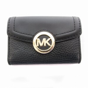 マイケルコース MICHAEL KORS キーケース 6連 ロゴ レザー 黒 ブラック /VU◆ 1228 レディース