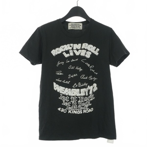 セディショナリーズ SEDITIONARIES 666 ROCK’N ROLL LIVES プリント Tシャツ カットソー 半袖 S 黒 ブラック メンズ