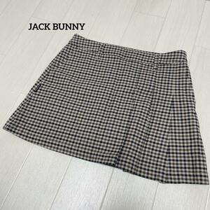 ジャックバニー　JACK BUNNY ゴルフウェア　ゴルフスカート インナーパンツ　ギンガムチェック　ブラウン　サイズ１