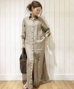 Deuxieme Classe LINEN ロングシャツワンピース