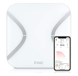 MA1502【薄型 高性能体重計】FiNC SmartScale CS20E mini★体重計/BMI/内臓脂肪/体脂肪/体年齢/基礎代謝/皮下脂肪 etc 11項目測定★未使用