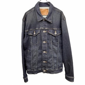 EDWIN JERSEYS デニムジャケット SUGOI RAKU NA JEANS ストレッチ 無地 長袖 綿×ポリエステル×ポリウレタン XL LL ブルー 青 メンズ