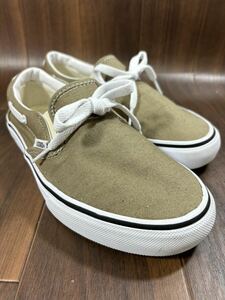 KT240426 D-67 VANS バンズ LACEY レイシー スリッポン カジュアルシューズ ウォーキングシューズ ブラウン系 メンズ 23cm