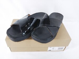 UGG WOMENS EMILY アグ サンダル レディース エミリー 1107896 クロスベルト フラット JP22.0cm ブラック