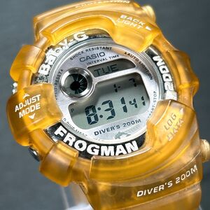 CASIO カシオ Baby-G FROGMAN フロッグマン イルクジ BGW-103K 腕時計 クオーツ デジタル 多機能 イエロー スケルトン 新品電池交換済み