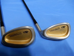 中古即決[2127] カタナゴルフ KG-801 GOLD BACK FACE AW+SW/GRAPHITE DESIGN/R/0