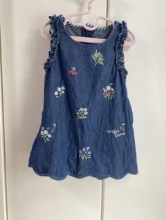 ♡mezzopiano♡ デニム刺繍ワンピース