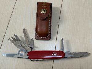 【送料込】ビクトリノックス VICTORINOX マルチツール　スイスチャンプ　革ケース付