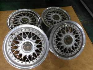 ⑨ M.I.T メッシュ ホイール 15インチ 6.5J ET45 ハブ73mm PCD 114.3 ５H M266 GLACE SPORTS　2024/10