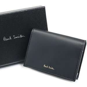 Paul Smith ポールスミス M1A 4776 AMULTI 79 ブラック×マルチストライプ カードケース 名刺入れ