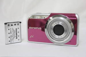 【返品保証】 オリンパス Olympus μ-5000 ピンク バッテリー付き コンパクトデジタルカメラ v6274