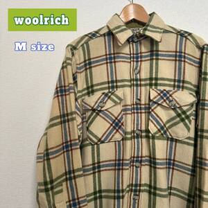 ７０‘s WOOLRICH ウールリッチ　ボックスシャツ　M 厚手　vintage チェック柄