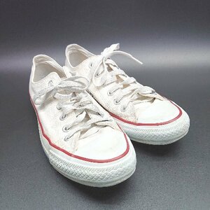 ◇ CONVERSE コンバース シンプル　ブランドロゴ　紐調節 スニーカー サイズ25.0 ホワイト系 メンズ E