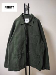 FIDELITY/フィデリティ/MILITARY FLANNEL COVERALL/ミリタリーフランネルカバーオール/スエード起毛/SIZE XL/ビッグシルエット