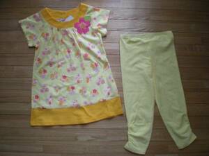 ★新品★BABY LULU★花柄ワンピ＆スパッツセット　4Ｔ