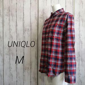 UNIQLO ユニクロ レディース フランネル チェック シャツ 長袖 M 33