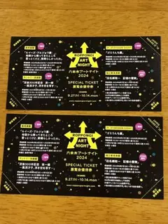 六本木アートナイ2024Special Ticket招待&割引券２枚+特製チラシ