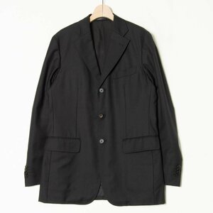 【1円スタート】Paul Smith ポールスミス ピンストライプシングルジャケット 3ボタン ウール100％ イタリア生地 ブラック 黒 XL 日本製