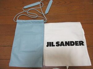 ジルサンダー　JIL SANDER　レザー　ショルダー　ポーチ　バッグ　ブルー　本物　袋付き