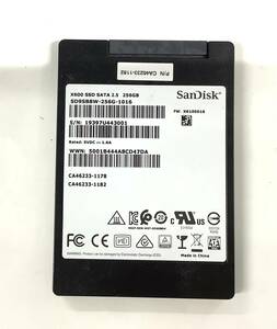 S6051337 SanDisk SATA 256GB 2.5インチ SSD 1点 【中古動作品】