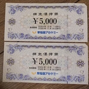 早稲田アカデミー　株主優待券　10000円分 2025.11.30まで