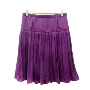 アンタイトル UNTITLED ギャザースカート ひざ丈 2 紫 パープル /MN レディース