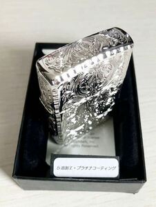 現品限り 残り僅か!! ZIPPO アーマー ジッポー ライター プラチナ 5面加工 シルバー ジッポ 豪華 armor 高級感 アクセサリー 