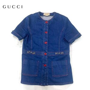 GUCCI/グッチ キッズデニムワンピース 674798 12(150/72) 半袖 子供