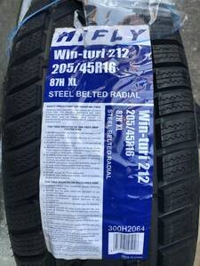 【 宮城 大崎市発 】手渡し可 新品未使用 HIFLI スタッドレスタイヤ 「Win-turi 212」 205/45R16 87H 新品 1本 2019年製