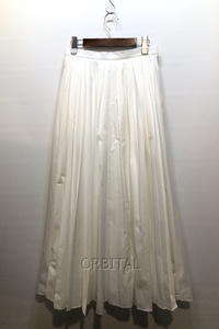 経堂) ENFOLD エンフォルド 24SS BOX PLEATS SKIRT ボックスプリーツスカート 38 ホワイト 300HS131-1730 定価￥49,500-