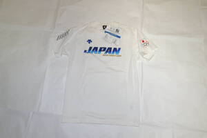 843　デサント　アジア大会2002　オリンピック　五輪　Tシャツ　ホワイト×ブルー　Sサイズ