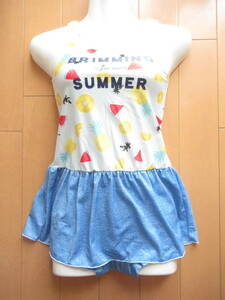 ★新品★　BRIMMING SUMMER　水着　スイムウェア　ワンピース　二重生地仕様　子供　女の子　140cm　SW8617