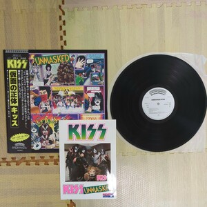 PROMO sample 見本盤 sticker KISS UNMASKED キッス 仮面の正体 カラーステッカー付 record レコード LP アナログ vinyl