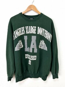 【送料込】XLARGE　エクストララージ　BIG PRINT CREW NECK SWEAT 【メンズ】Mサイズ　グリーン　カジュアル　おしゃれ スウェット 6443985