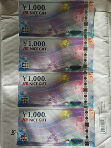 JTB ナイスギフト券4000円分