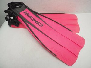 USED CRESSI クレッシー FROG フロッグ ダイビング用フィン カラー:ピンク サイズ:S-M (24～26cm) スキューバダイビング用品[N56503]