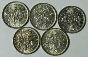 アンティーク/ラッキー6ペンス コイン/イギリス/1967年 