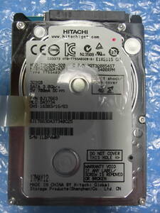 【中古】 HITACHI HTS543232A7A384 320GB/8MB 8787時間使用 管理番号:D122