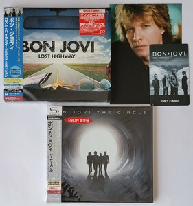 BON JOVI CD2枚 LOST HIGHWAY LIMITED DVD 限定 POST CARD THE CIRCLE ボン・ジョヴィ ロスト・ハイウェイ ザ・サークル CD+DVD 初回