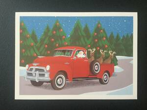 クリスマスカード　1955 Chevrolet Pickup 1st Series 同柄２枚セット