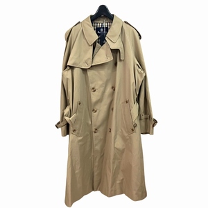 未使用品 アクアスキュータム AQUASCUTUM タグ付き トレンチコート ロングコート ジャケット 裏地チェック K622500 ベージュ 46 約L ■WY