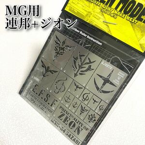 ・MGスケール ジオン軍 + 地球連邦軍 ステンシル テンプレート