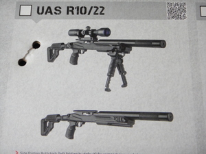 ★自作 FAB DEFENSE RUGER 10/22 TACTICAL SPORT STOCK コンバージョンKIT 用 サイレンサー風パーツ KJ ワークス KC-02 ホークアイ★