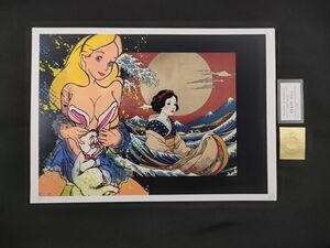 世界限定100枚 DEATH NYC B42 アートポスター 不思議の国のアリス 白雪姫 ディズニー 浮世絵 着物 ポップカルチャー 現代アート