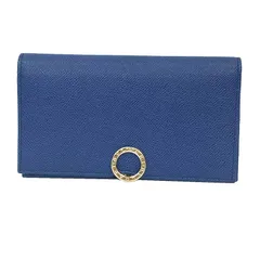 BVLGARI　ブルガリ　ブルガリブルガリ ロゴクリップ 二つ折り長財布 BLUE DAHLIA ブルーダリア グレインカーフレザー 36321 aq10704