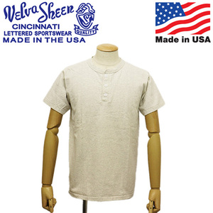 Velva Sheen (ベルバシーン) 161007 SS HENLEY TEE ヘンリーネック 半袖Tシャツ アメリカ製 VLVS017 OATMEAL S