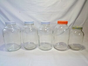 ガラス瓶 5つまとめて 保存瓶 保存容器 空瓶 現状品