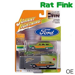 Rat Fink ラットフィンク 1960 フォード カントリー スクワイア ミニカー 1/64 ストレージ缶付き JOHNNY LIGHTNING製 新品未開封 No.OE